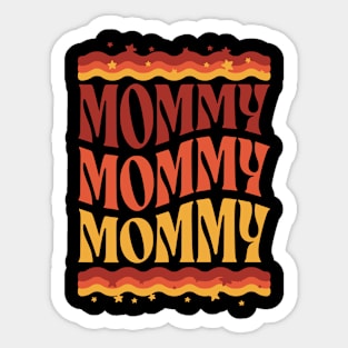 Cute Mom t for mommies - mommy to be groovy Sticker